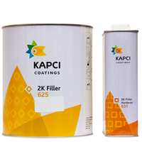 Kapci 2K High Build Grey Car Filler Primer Spray with Kapci 2k Filler Hardener - 3.75 Litre Kit